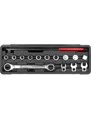 YATO ZESTAW KLUCZY Z GRZECHOTKĄ DO NAPINACZY