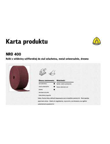 KLINGSPOR ROLKA Z WŁÓKNINY SZLIFIERSKIEJ NRO 400  115mm (10mb)