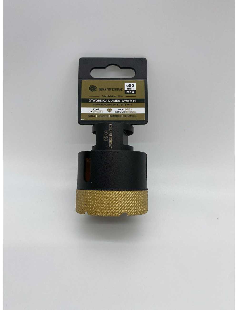 KORONA DIAMENTOWA M14  50mm WIERCENIE NA SUCHO INDIAN PROFESSIONAL