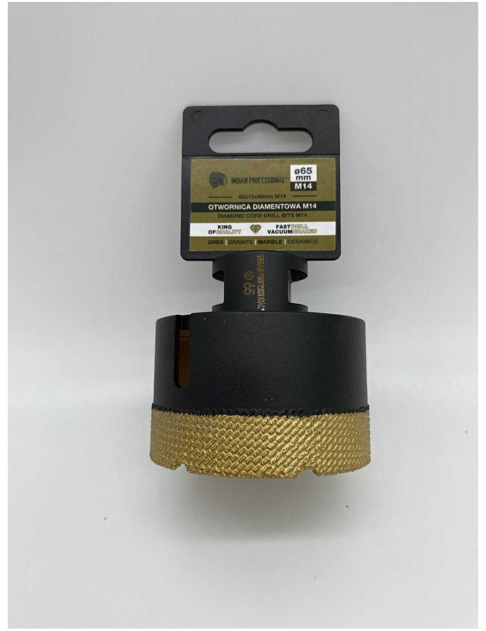 KORONA DIAMENTOWA M14  65mm WIERCENIE NA SUCHO INDIAN PROFESSIONAL
