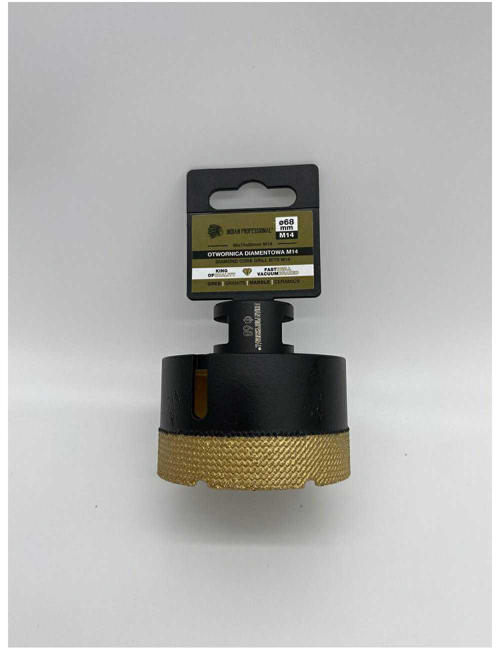 KORONA DIAMENTOWA M14  68mm WIERCENIE NA SUCHO INDIAN PROFESSIONAL