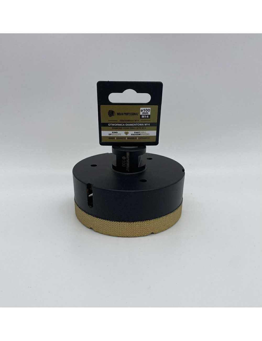KORONA DIAMENTOWA M14 100mm WIERCENIE NA SUCHO INDIAN PROFESSIONAL