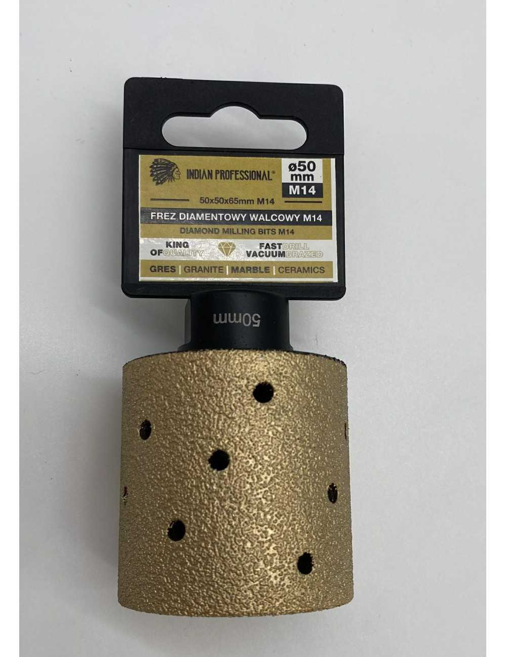 FREZ DIAMENTOWY WALCOWY M14  50mm INDIAN PROFESSIONAL