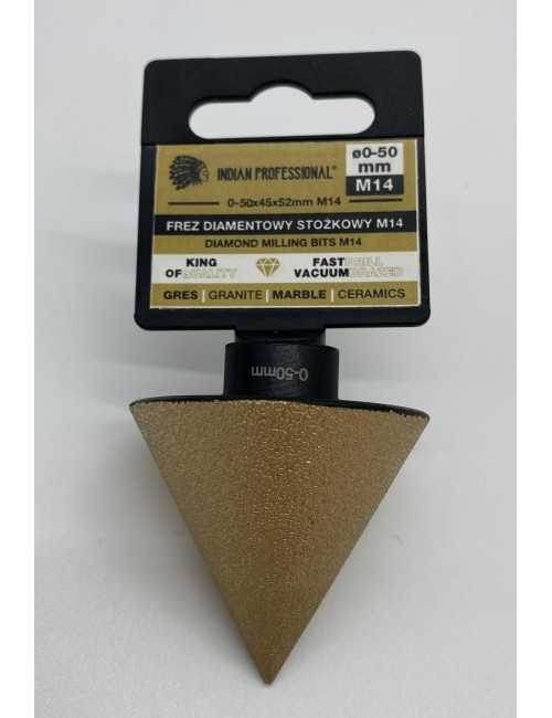 FREZ DIAMENTOWY STOŻKOWY M14  2-48mm INDIAN PROFESSIONAL