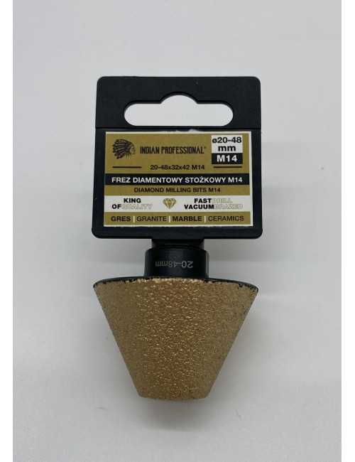 FREZ DIAMENTOWY STOŻKOWY M14 20-48mm INDIAN PROFESSIONAL