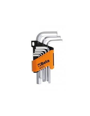 BETA KLUCZE IMBUSOWE / TRZPIENIOWE KĄTOWE SZEŚCIOKĄTNE KOMPLET 9 elem. 1,5-2-2,5-3-4-5-6-8-10 mm