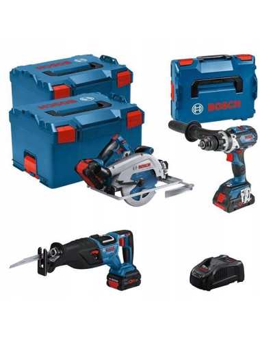BOSCH ZESTAW ELEKTRONARZĘDZI COMBO 18V (GSB 18V-110C +GKS 18V-68GC +GSA 18V-28) 1xPC4,0Ah 2xPC5,5Ah