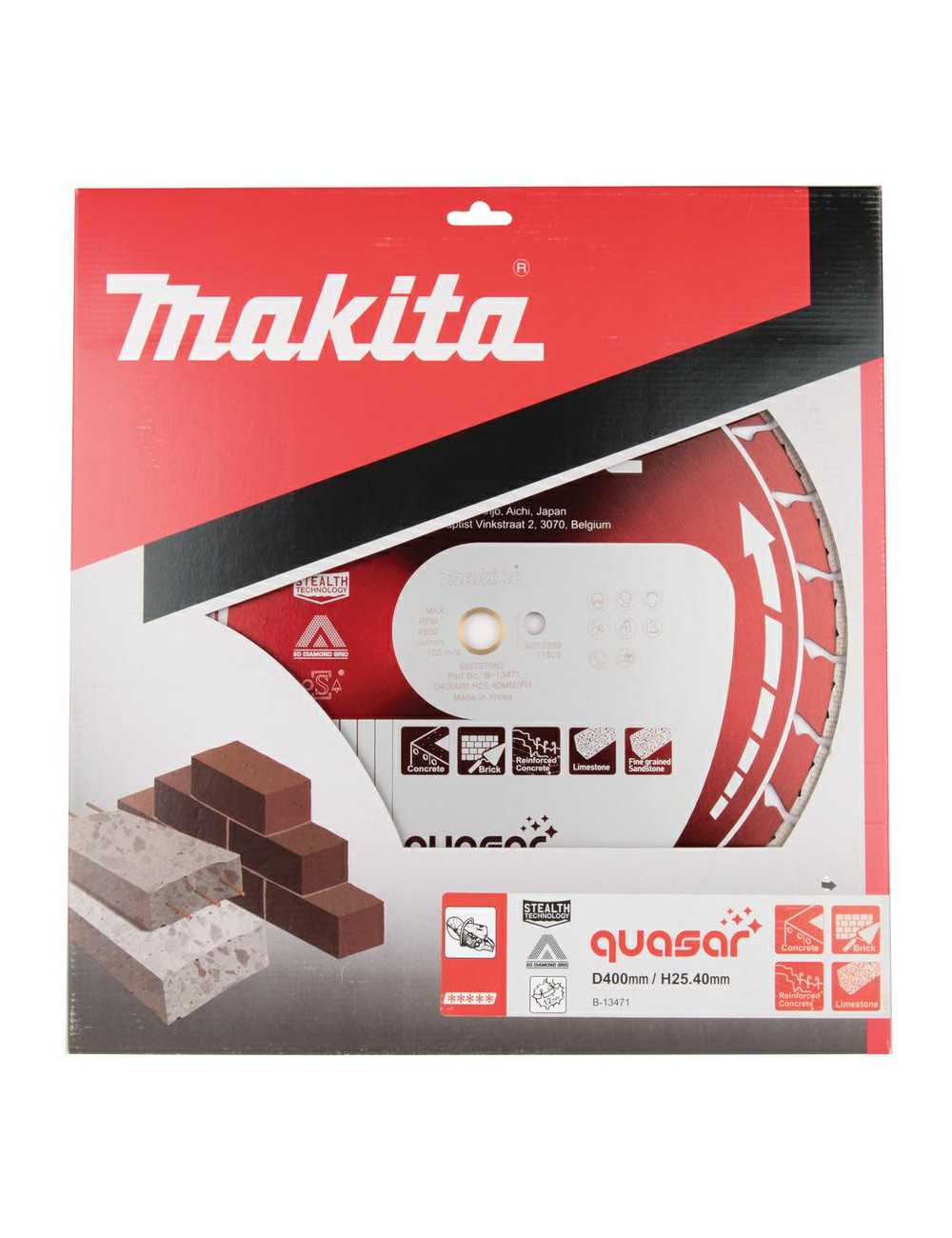MAKITA TARCZA DIAMENTOWA 400x25,4mm SEGMENT (SUCHO MOKRO) BETON, KAMIEŃ