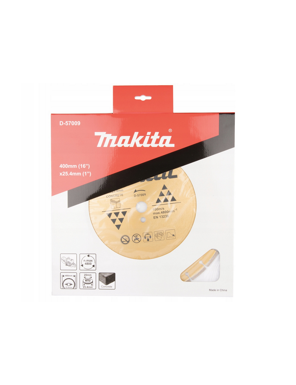 MAKITA TARCZA DIAMENTOWA 400x25,4mm SEGMENT (SUCHO MOKRO) BETON