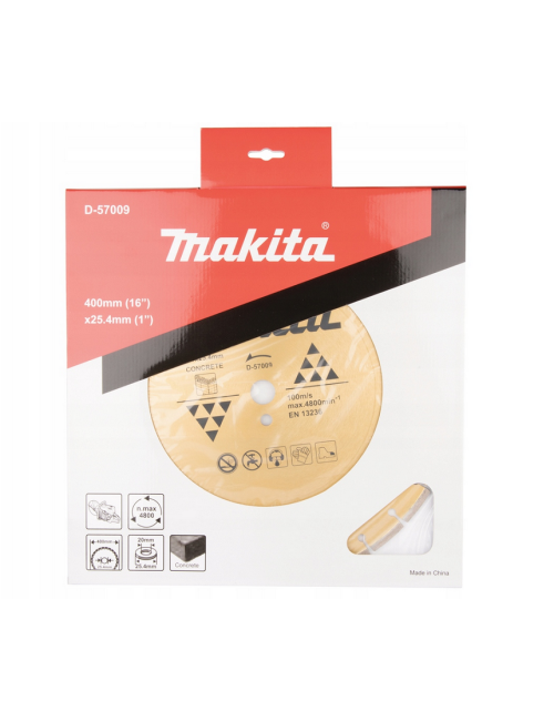 MAKITA TARCZA DIAMENTOWA 400x25,4mm SEGMENT (SUCHO MOKRO) BETON