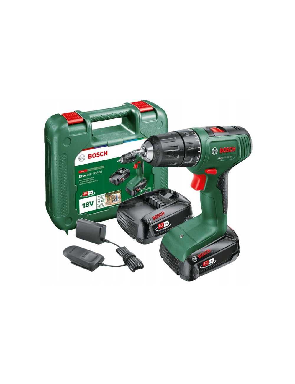 BOSCH WKRĘTARKA EASY DRILL 18V-40 2 x1,5Ah WALIZKA