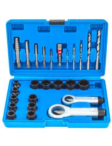 WYKRĘTAKI DO ZERWANYCH ŚRUB 26 ELEMENTÓW SILVER