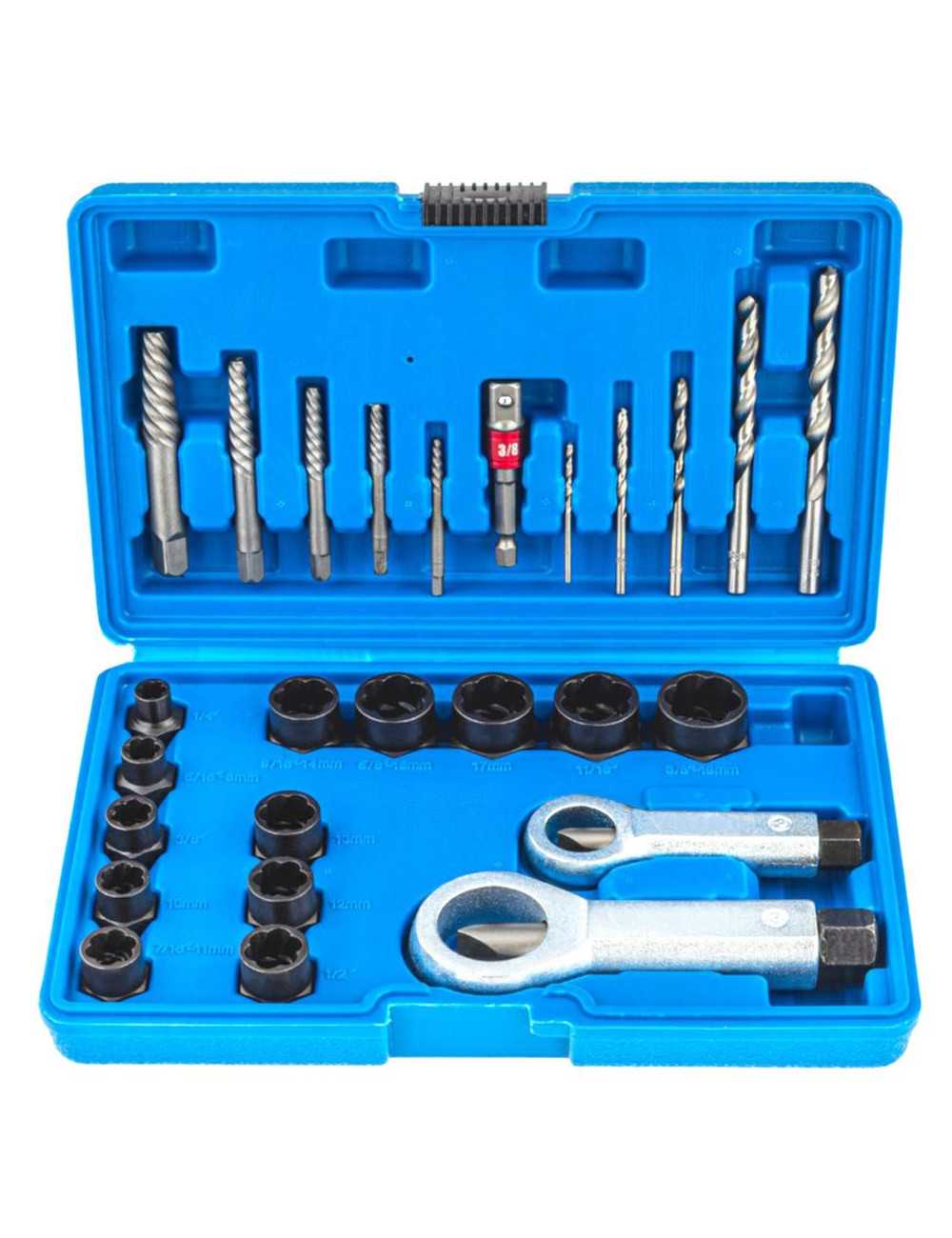 WYKRĘTAKI DO ZERWANYCH ŚRUB 26 ELEMENTÓW SILVER