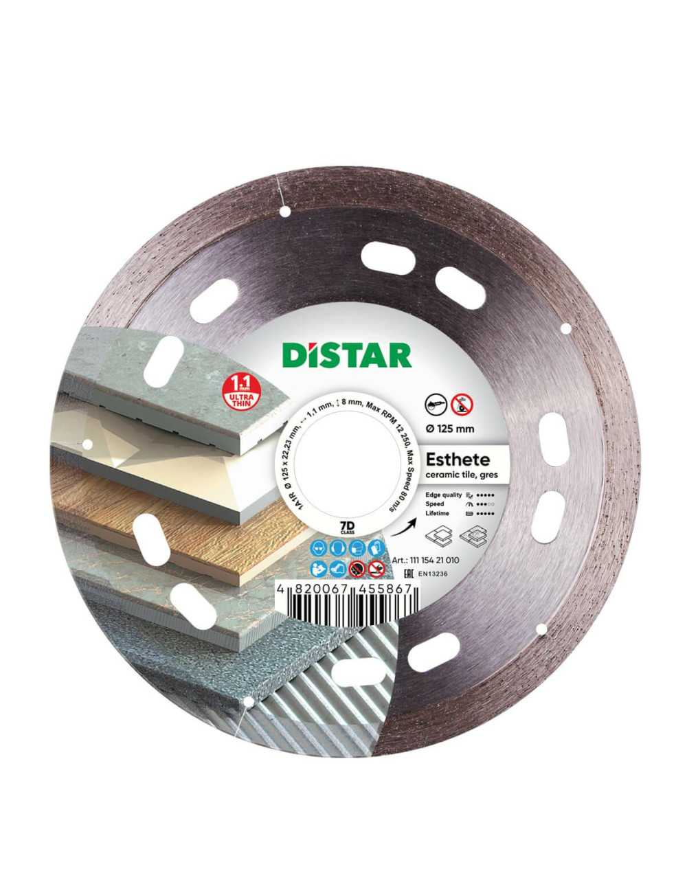 DISTAR TARCZA DIAMENTOWA ESTHETE 125 x 1,1 x 8 x 22,23mm