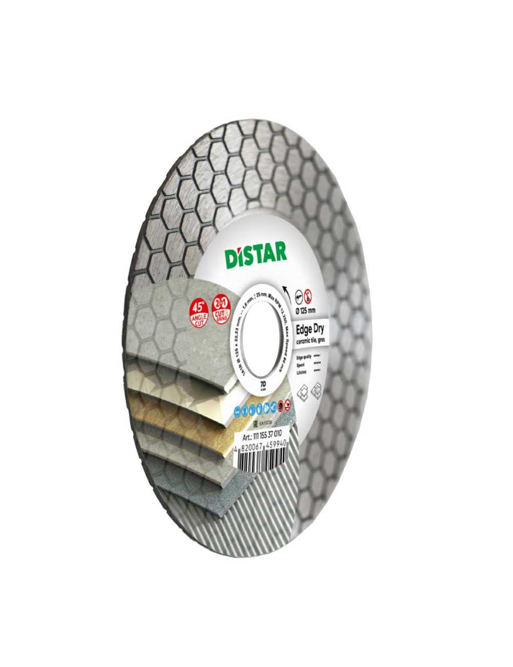 DISTAR TARCZA DIAMENTOWA EDGE DRY 125 x 1,6 x 25 x 22,23mm