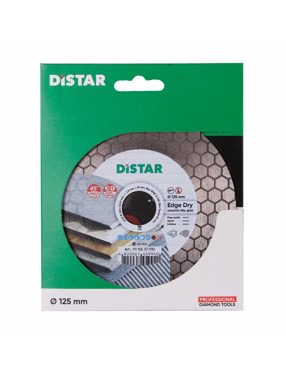 DISTAR TARCZA DIAMENTOWA EDGE DRY 125 x 1,6 x 25 x 22,23mm