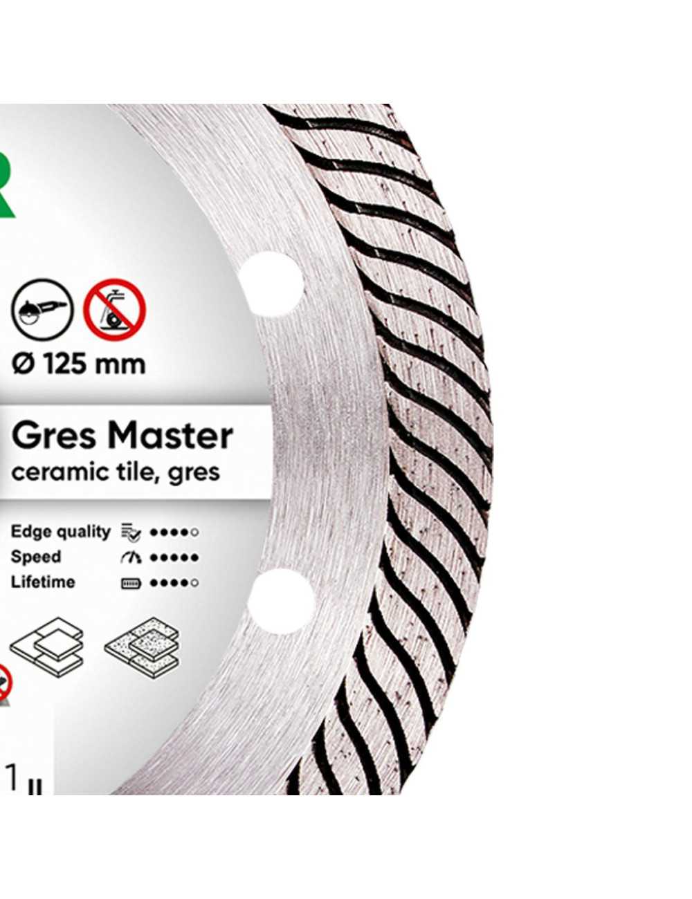 DISTAR TARCZA DIAMENTOWA GRES MASTER 125 x 1,4 x 10 x 22,23mm