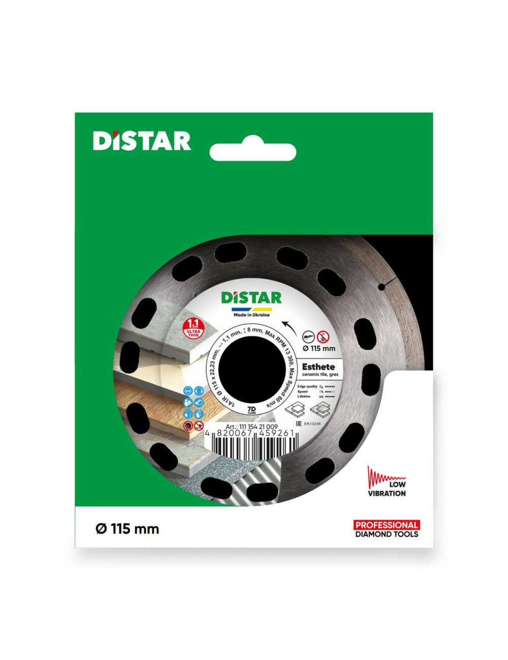 DISTAR TARCZA DIAMENTOWA ESTHETE 115 x 1,1 x 8 x 22,23mm