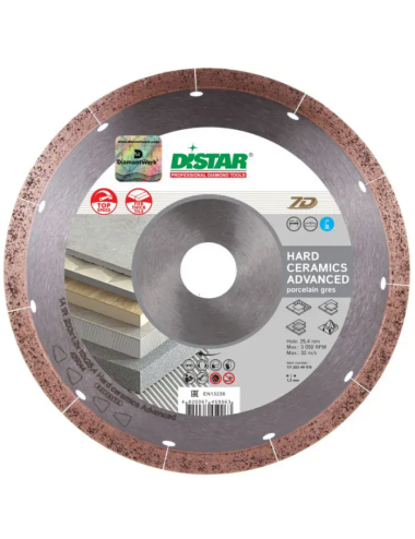 DISTAR TARCZA DIAMENTOWA HARD CERAMICS ADVANCED 115 x 1,6 x 10 x 22,23mm