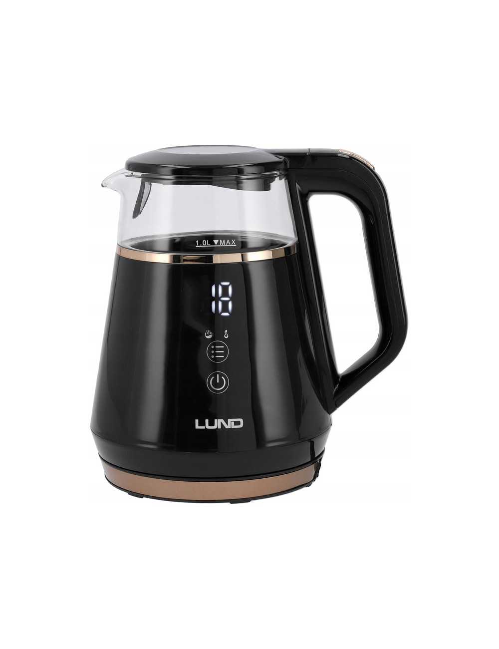 LUND CZAJNIK ELEKTRYCZNY 1L REGULACJA TEMPERATURY CZARNY