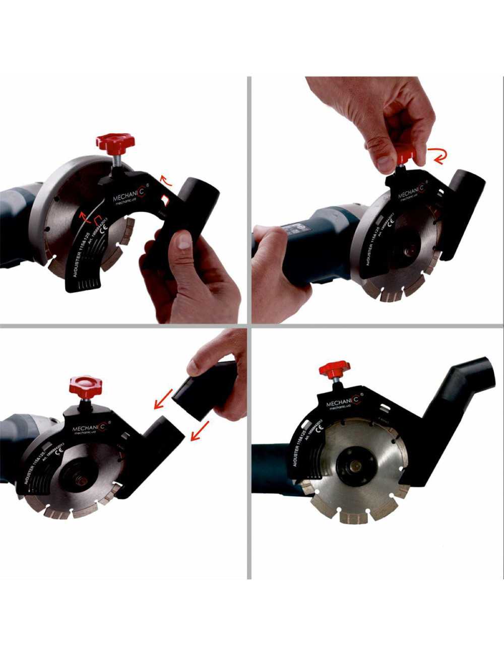 DISTAR PRZYSTAWKA ODSYSAJĄCA DO SZLIFIERKI KĄTOWEJ AIRDUSTER 115mm-125mm