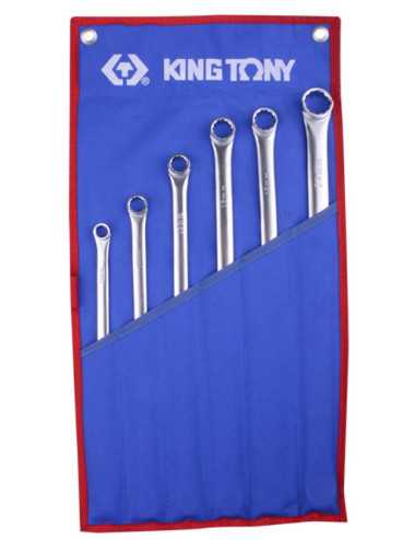 KING TONY KOMPLET KLUCZY OCZKOWYCH 6cz. DŁUGIE ETUI