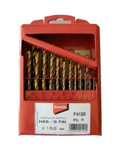ZESTAW WIERTEŁ TYTAN HSS-G TIN 19szt 1-10mm