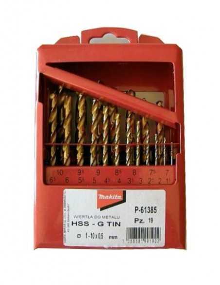 ZESTAW WIERTEŁ TYTAN HSS-G TIN 19szt 1-10mm