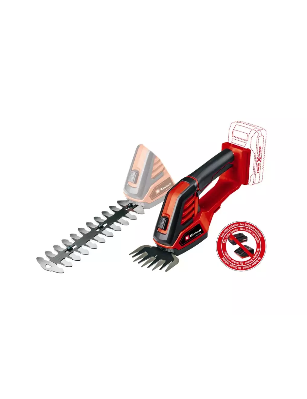 EINHELL NOŻYCE DO KRZEWÓW I TRAWY GE-CG 18 100 Li-Solo