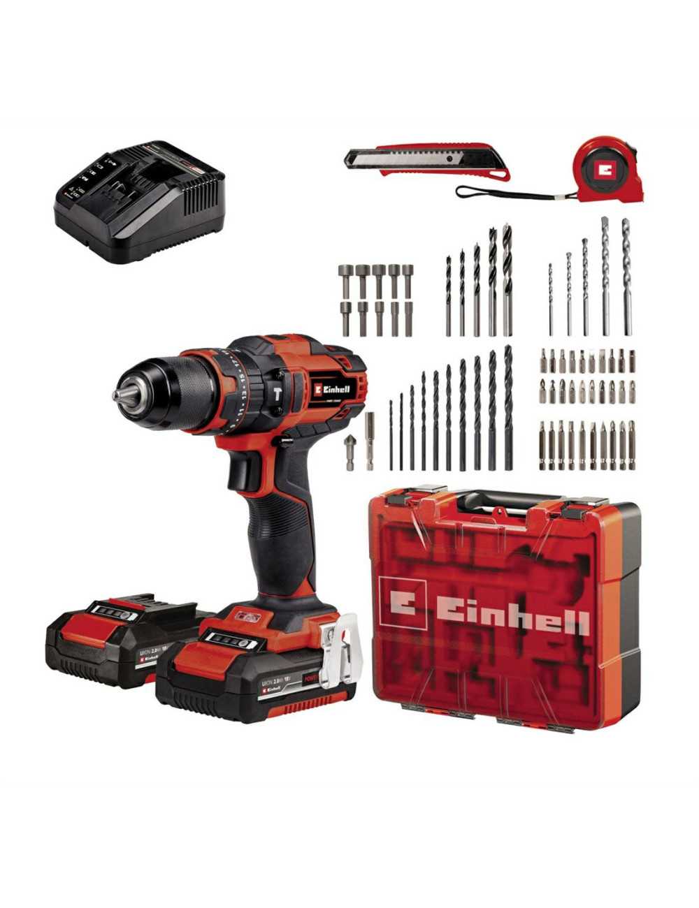 EINHELL WKRĘTARKA TE-CD 18 40 Li + 64 acc 2 x 2Ah