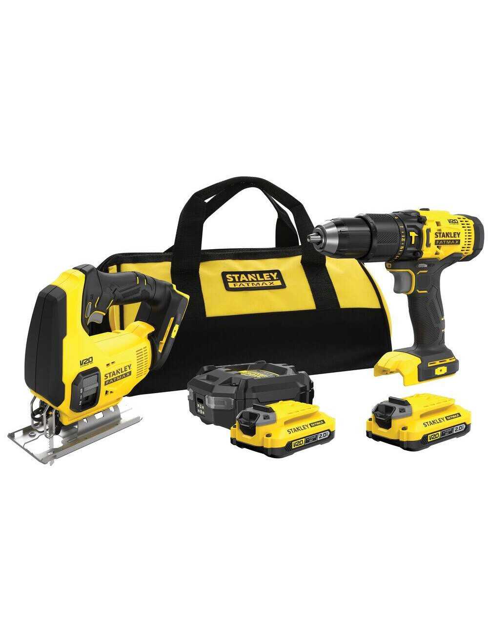 STANLEY ZESTAW V20 SFMCK465D2T (SFMCD711 + SFMCS600) 2x2,0Ah TORBA