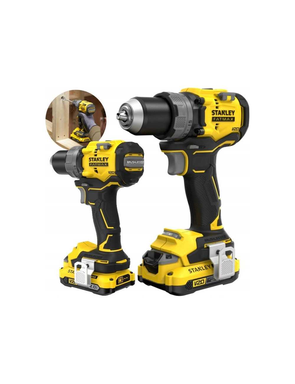 STANLEY WKRĘTARKA KĄTOWA V20 SFMCD725D2K 2x2,0Ah 80Nm BL WALIZKA