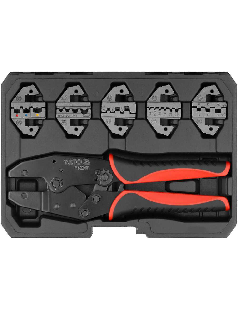 YATO ZESTAW DO ZACISKANIA KONEKTORÓW 5 MATRYC YT-22451