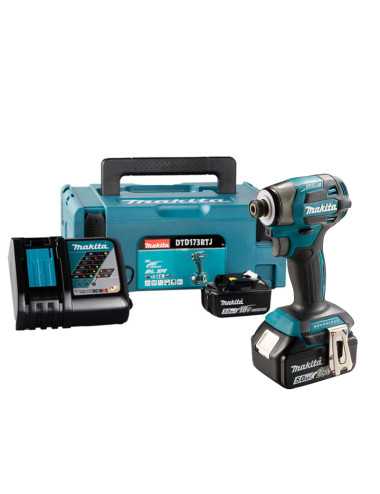 MAKITA WKRĘTARKA UDAROWA 1 4" 180NM 18V LXT 5.0Ah DTD173RTJ WALIZKA