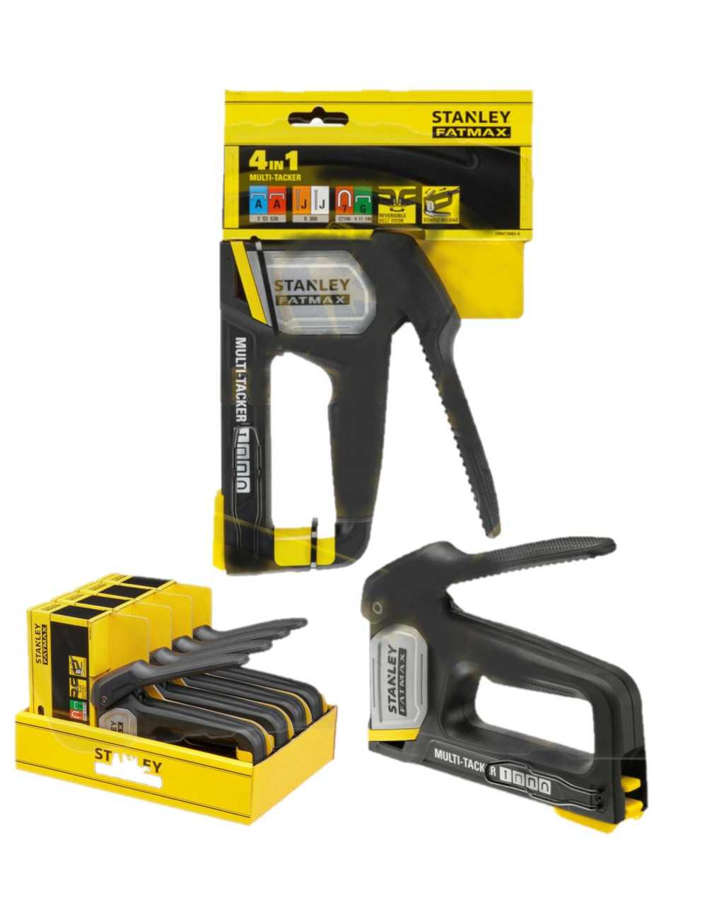 STANLEY ZSZYWACZ FATMAX 4W1 TYP A, G I GWOŹDZIE TYP J