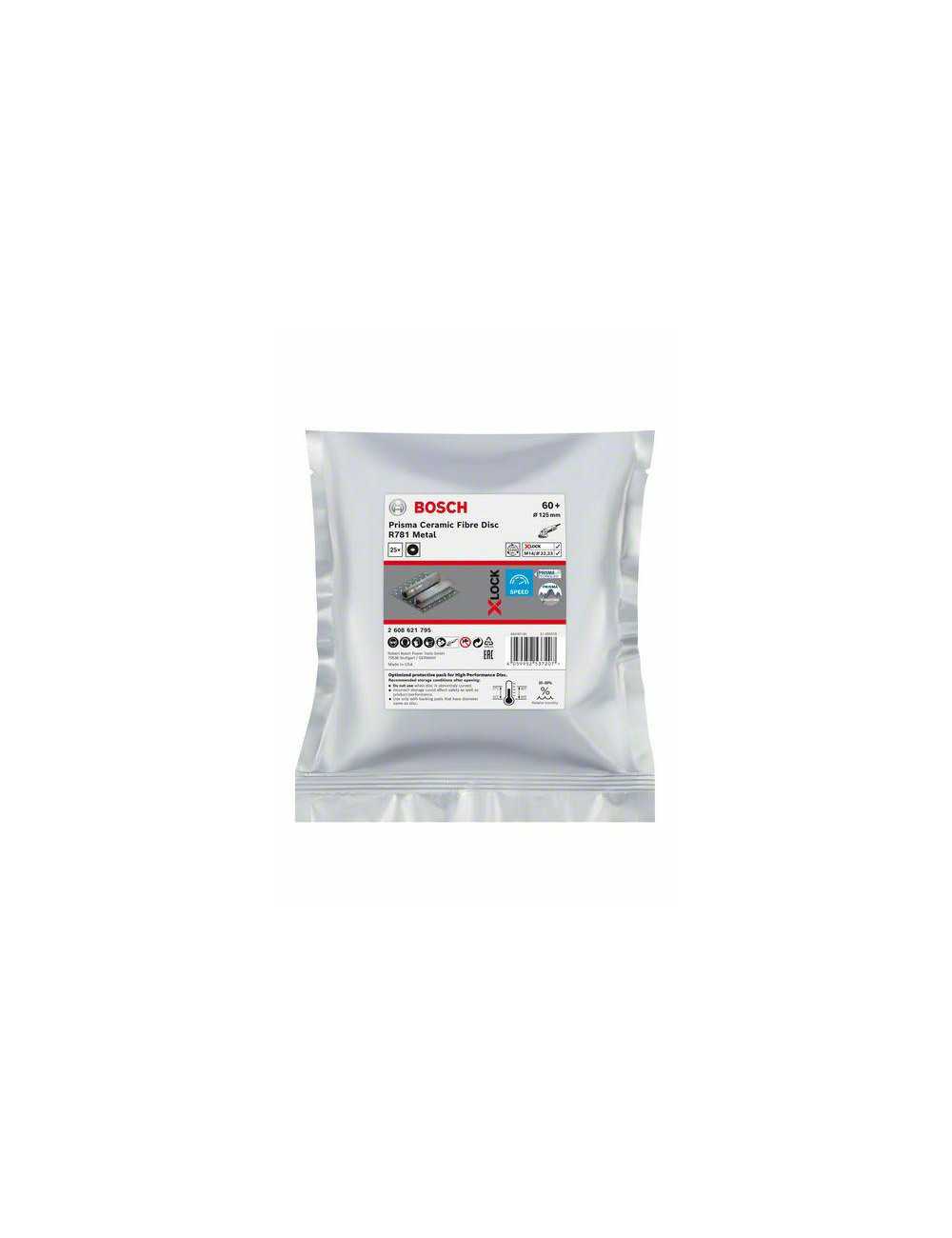 BOSCH FIBRA KRĄŻEK X-LOCK METAL 125 gr. 60 R781  25szt.