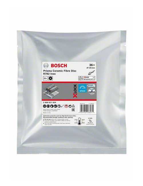 BOSCH FIBRA KRĄŻEK X-LOCK INOX 125 gr. 36 R782  25szt.