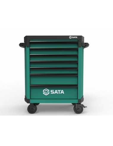 SATA WÓZEK WARSZTATOWY  7-SZUFLAD PRO ZIELONY 299cz.