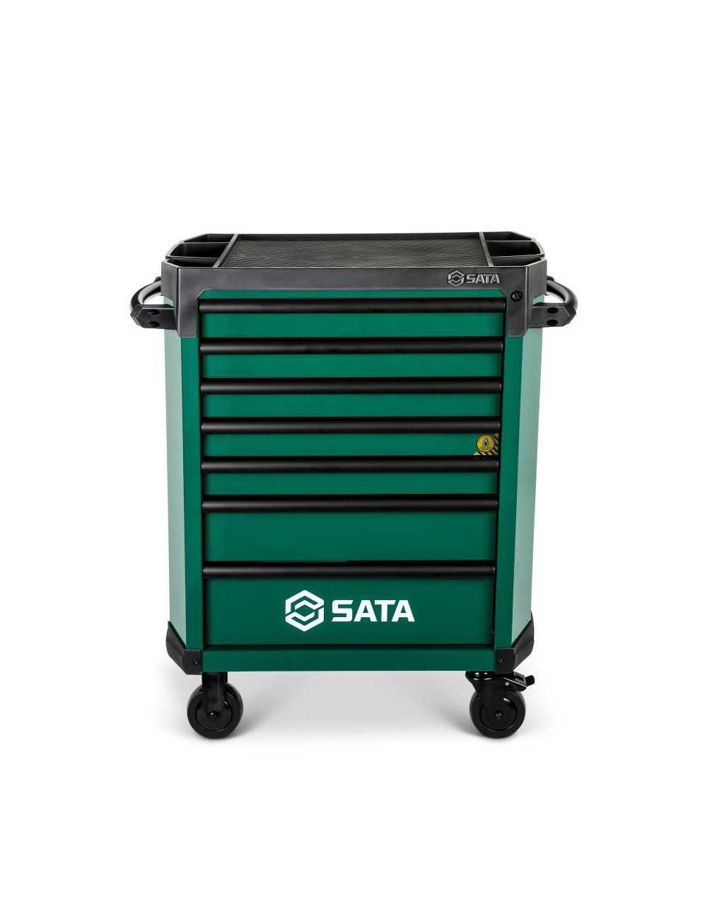 SATA WÓZEK WARSZTATOWY  7-SZUFLAD PRO ZIELONY 299cz.