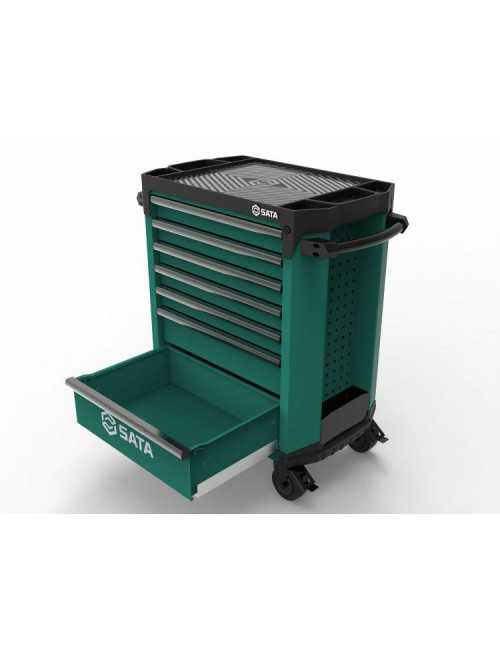 SATA WÓZEK WARSZTATOWY  7-SZUFLAD PRO ZIELONY 299cz.