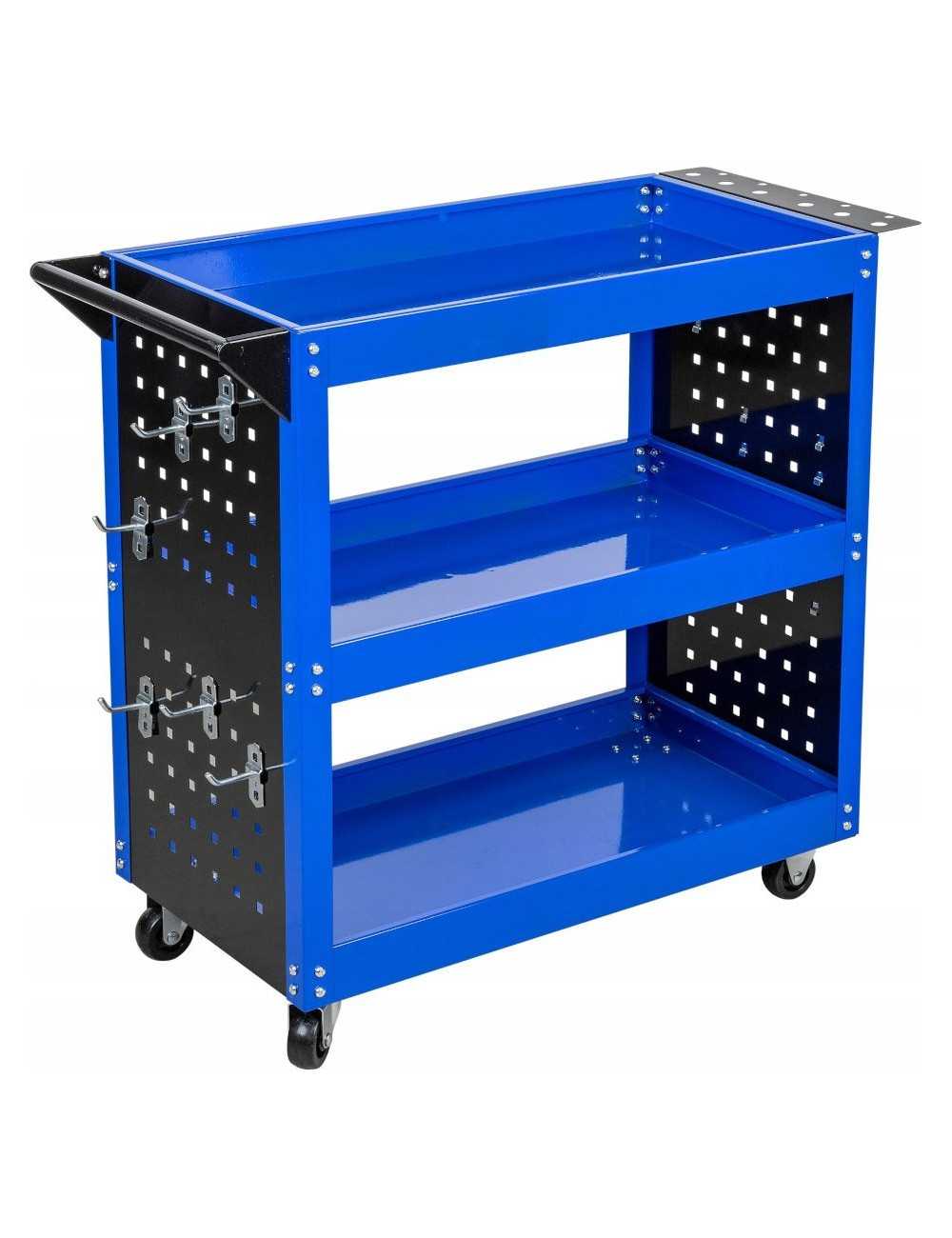 WÓZEK WARSZTATOWY 3 POZIOMY WZMOCNIONY SILVER