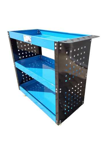 WÓZEK WARSZTATOWY 3 POZIOMY WZMOCNIONY SILVER