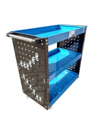 WÓZEK WARSZTATOWY 3 POZIOMY WZMOCNIONY SILVER