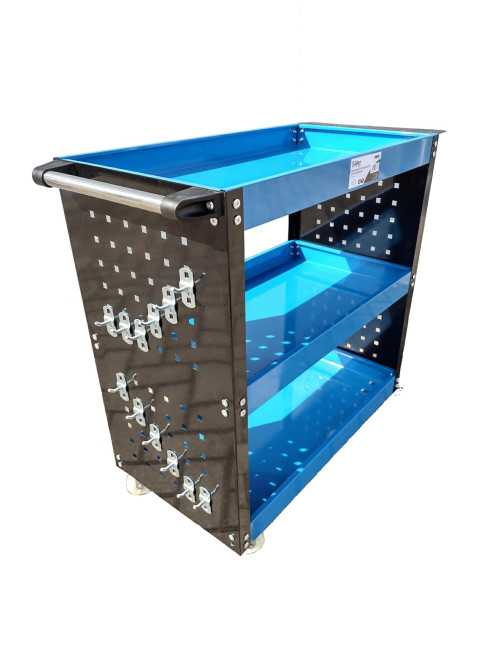 WÓZEK WARSZTATOWY 3 POZIOMY WZMOCNIONY SILVER