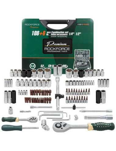 ROCKFORCE ZESTAW KLUCZY 108el. +6el.