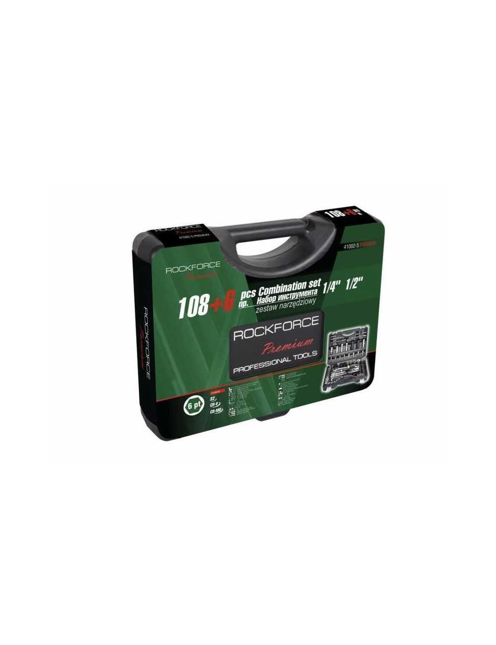 ROCKFORCE ZESTAW KLUCZY 108el. +6el.