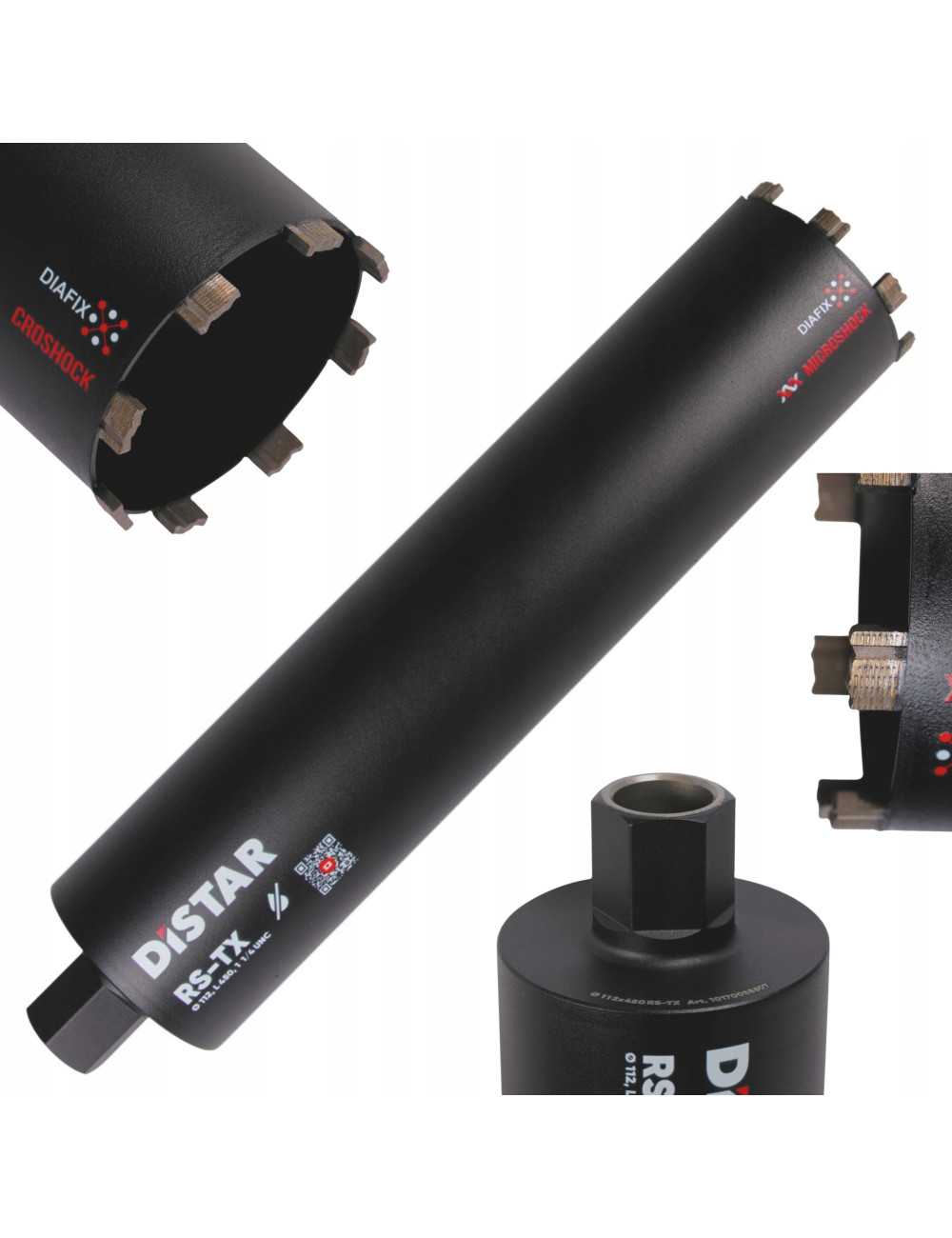 DISTAR KORONA DIAMENTOWA RS-TX 1 1 4" 112mm x 450mm NA SUCHO