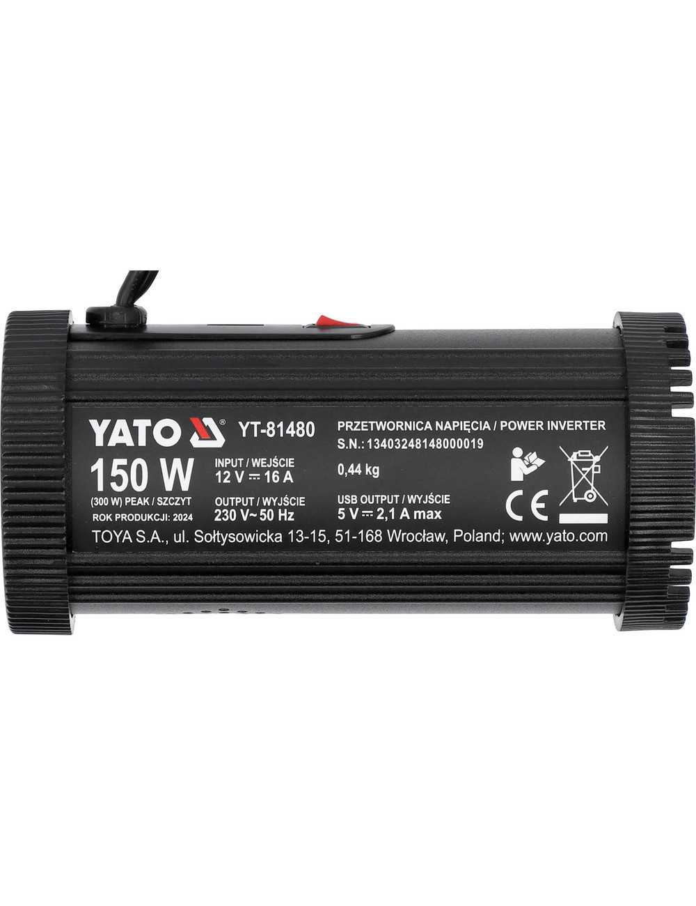 YATO PRZETWORNICA NAPIĘCIA 12 230V 150W YT-81480