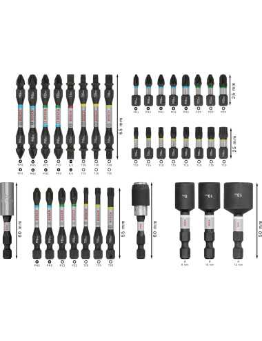 BOSCH ZESTAW KOŃCÓWEK PRO IMPACT 36szt. KOŃCÓWKI BITY NASADKI