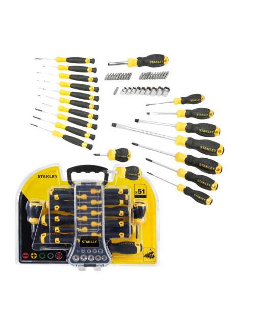 Stanley STHT0-70888 - Zestaw Śrubokrętów Precyzyjnych 51 el. | Stal Chromowo-Wanadowa | Etui w Zestawie